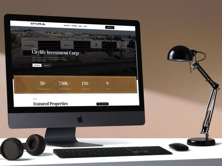 Featured image showcasing web design work for Citylife Investment Corp completed by Becker in Saskatoon