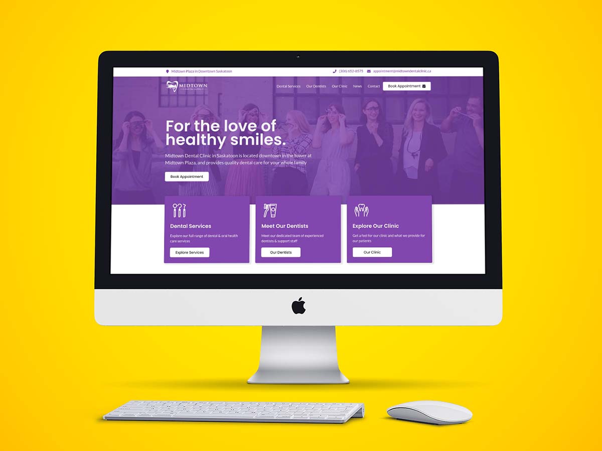 Image showcasing the Midtown Dental Clinic website