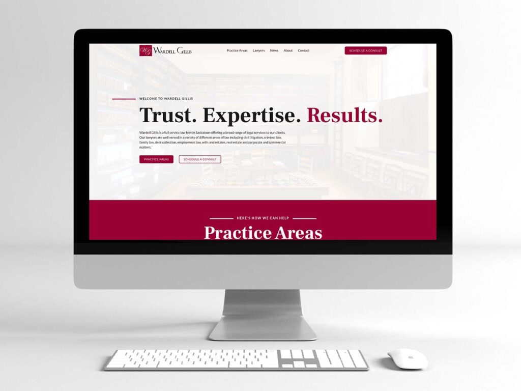 Device displaying web design for Wardell Gillis