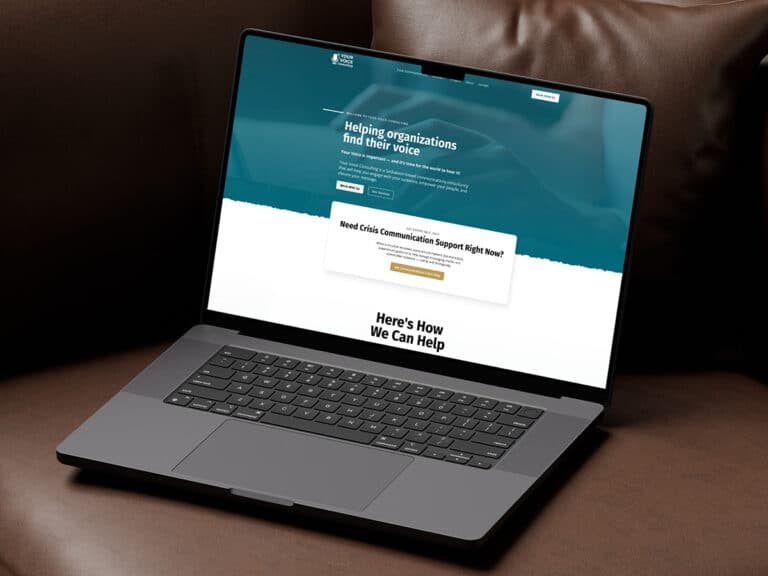 Featured image showcasing web design work for Your Voice Consulting completed by Becker in Saskatoon